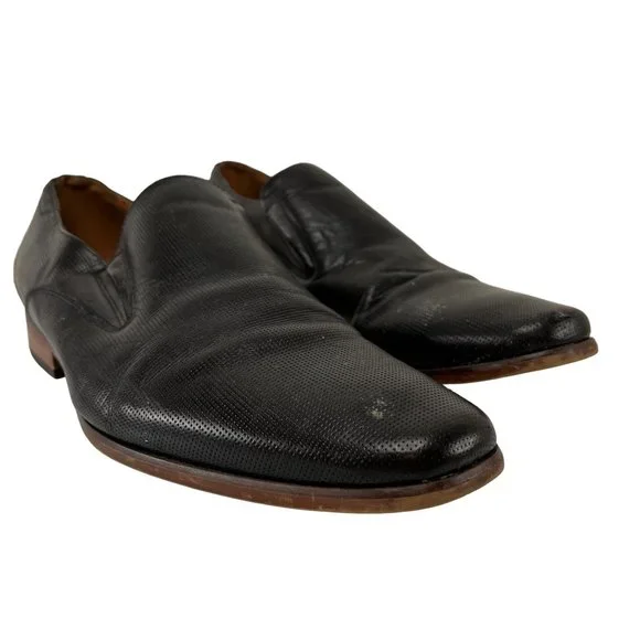 Aldo | Shoes | Aldo Slip On Loafers Black Leather Formal 